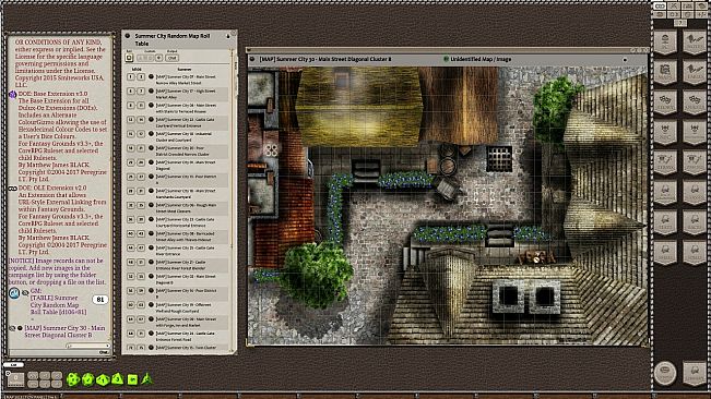 Fantasy Grounds - Meanders Map Pack Summer City (Map Pack)