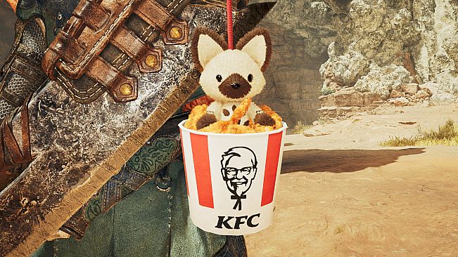 Monster Hunter Wilds - Pendant: KFC Bucket Felyne