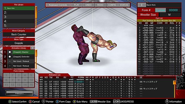 Fire Pro Wrestling World – Move Craft
