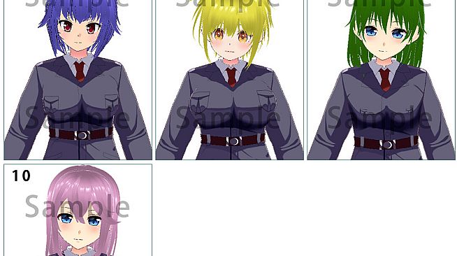 RPG Maker 3D Character Converter - Gee-kun-soft character 07 military uniform 2