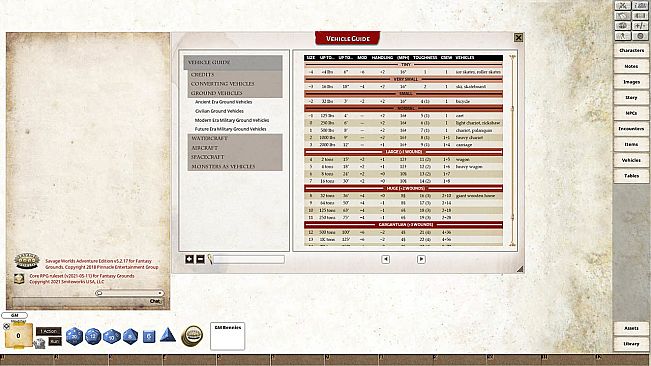 Fantasy Grounds - SWADE Vehicle Guide