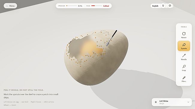 Raw Egg Peeling