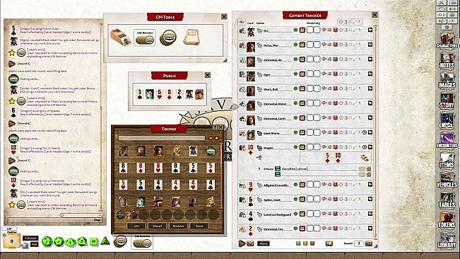 Fantasy Grounds - Savage Worlds Over-Sized Action Deck