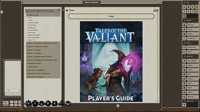 Fantasy Grounds - Tales of the Valiant: Players Guide