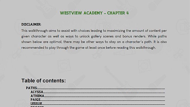 Westview Academy - Season 1 Walkthrough