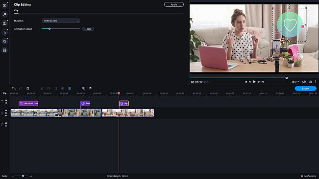 Movavi Video Editor Plus 2021 Effects - Blogger Set