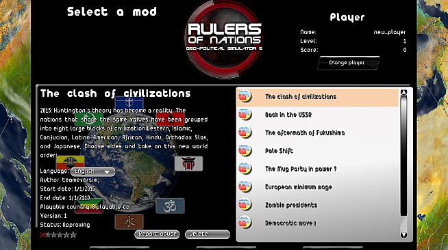 Modding Tool add-on for Rulers of Nations