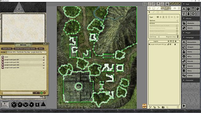 Fantasy Grounds - Pathfinder RPG - Pathfinder Flip-Mat: Jungle Multi-Pack