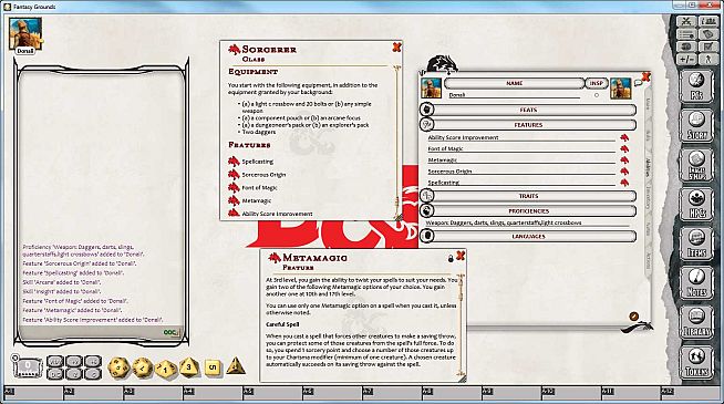 Fantasy Grounds - D&D Sorcerer Class Pack
