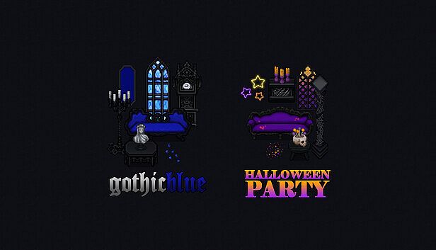 RPG Maker MZ - Gothic Blue Halloween Party
