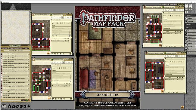 Fantasy Grounds - Pathfinder RPG - Map Pack - Urban Sites