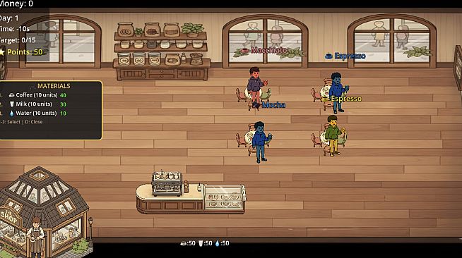 Coffee Shop: Daily Shift