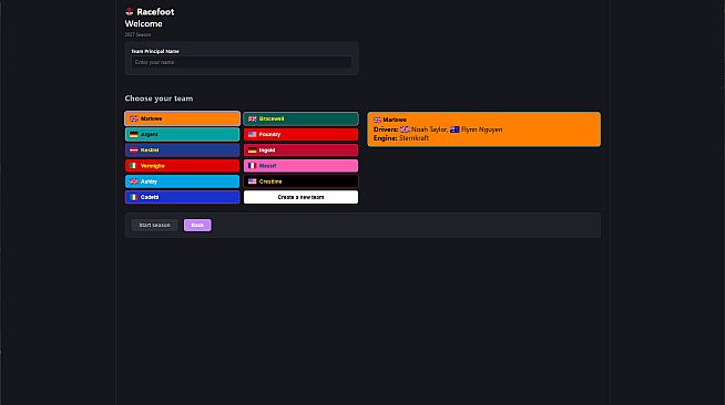 Racefoot Manager
