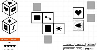 A Puzzle game where you fold Dice