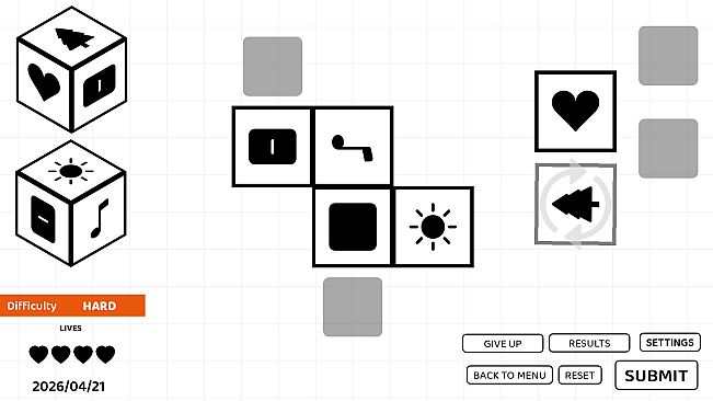 A Puzzle game where you fold Dice