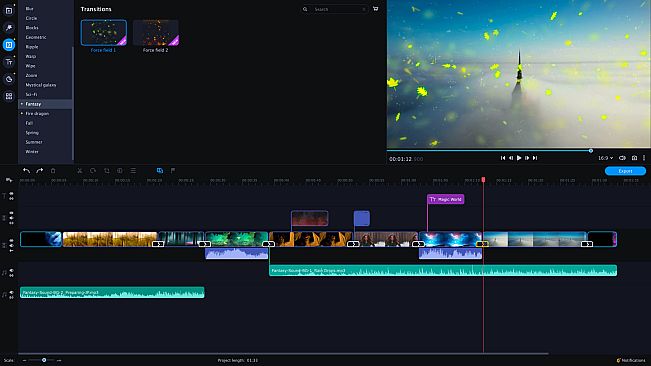 Movavi Video Editor Plus 2021 Effects - Magic World Set