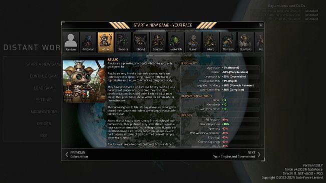 Distant Worlds 2: Factions - Atuuk and Wekkarus