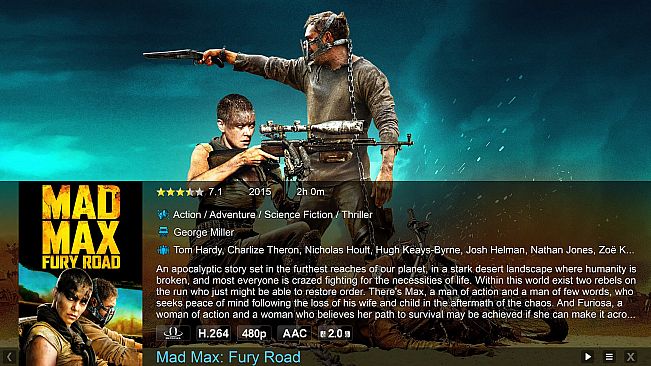 Zoom Player - 4K fullscreen navigation skin