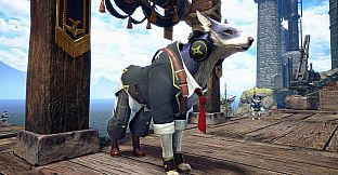 Monster Hunter Rise - "C Academic" Palamute layered armor set