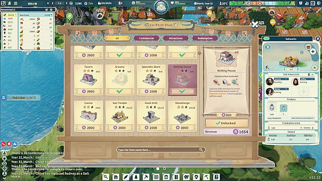 Settlement Survival - Tourism