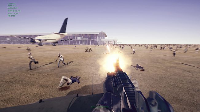 Minigun VS Swarms of the Zombie Apocalypse Simulator