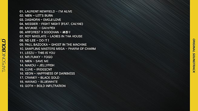 TAPSONIC BOLD - Original Sound Track