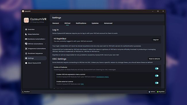 OyasumiVR - VR Sleeping Utilities