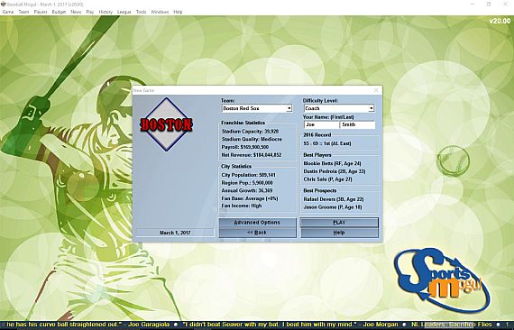 Baseball Mogul 2017