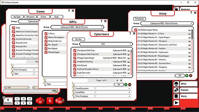 Fantasy Grounds - Cyberpunk Red Black Chrome