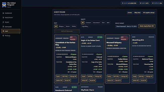 Guild Management Simulator