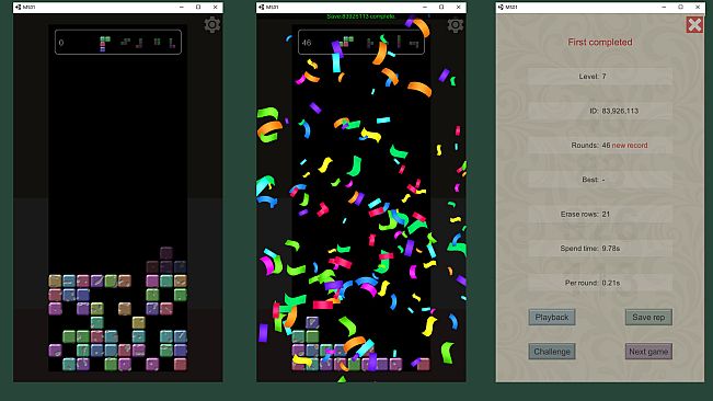 The puzzle of blocks