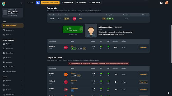 Football Coach: College Dynasty