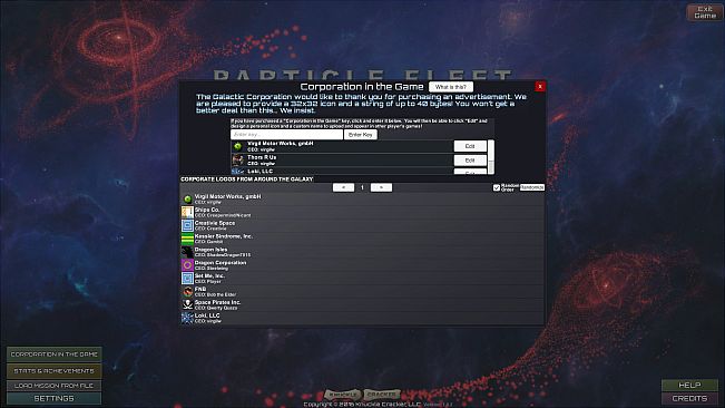Particle Fleet: Emergence - Corporate Bonus