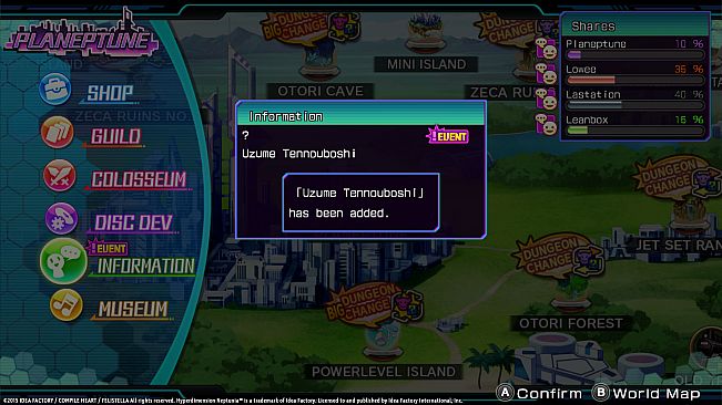 Hyperdimension Neptunia Re;Birth3 Uzume Battle Entry