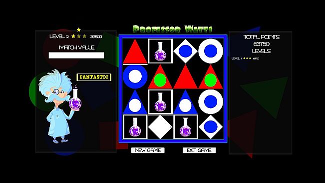 Professor Watts Memory Match: Shapes And Colors