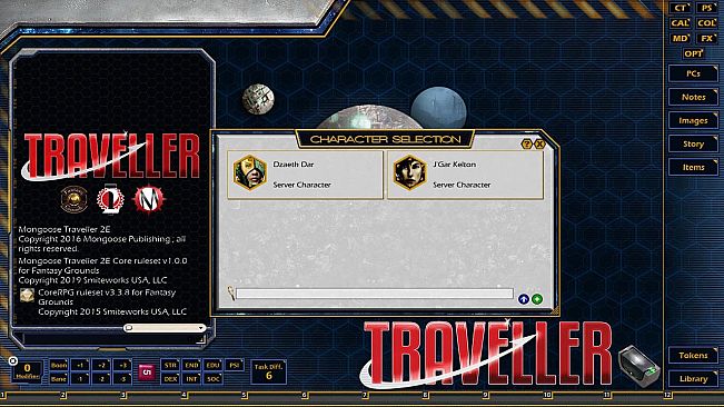 Fantasy Grounds - Mongoose Traveller 2E ruleset (MGT2)
