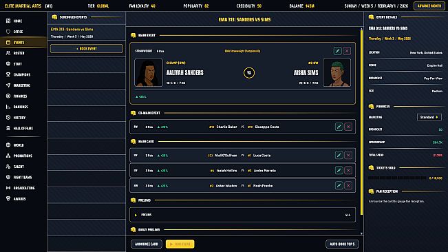 MMA Sim King
