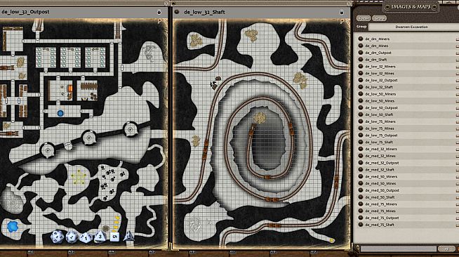 Fantasy Grounds - 0one's Colorprints #7: Dwarven Excavation (Map Pack)