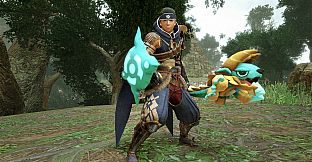 Monster Hunter Rise - "Stuffed Zinogre" Hunter layered weapon (Sword & Shield)