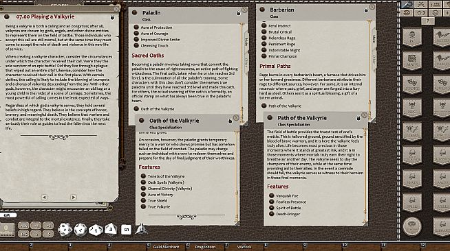 Fantasy Grounds - The Valkyrie: A New Hybrid Class (5E)