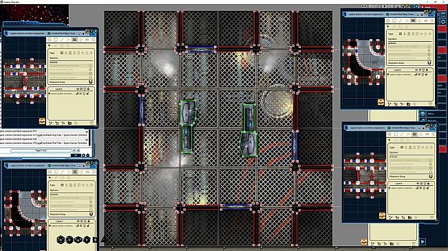 Fantasy Grounds - Starfinder RPG - Flip-Tiles - Space Station Corridors Expansion
