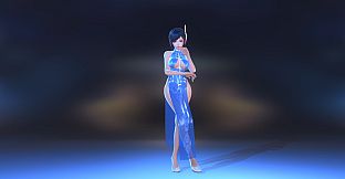Angel Legion-DLC High-Slit Cheongsam (Blue)