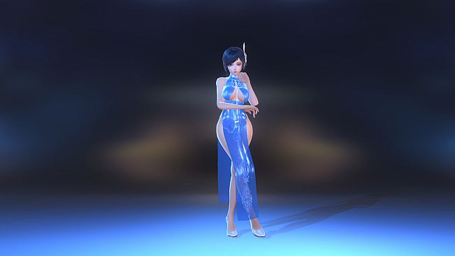 Angel Legion-DLC High-Slit Cheongsam (Blue)