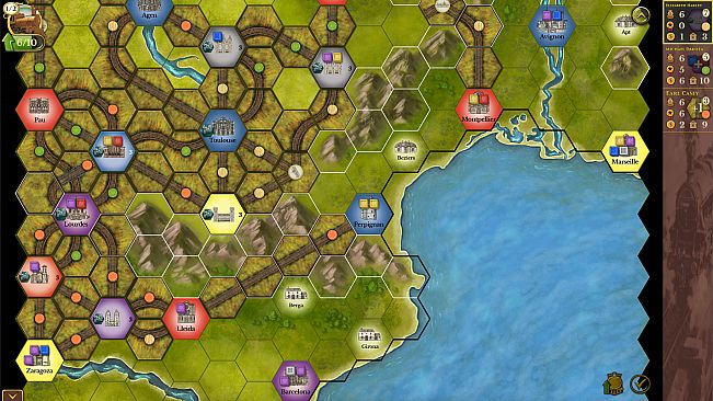 Steam: Rails to Riches - Carcassonne Map