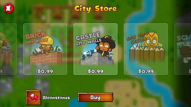 Bloons Monkey City - Castle City Walls