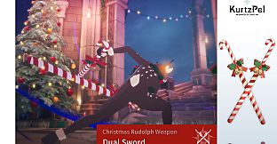 KurtzPel - Christmas Candy Cane Dual Sword