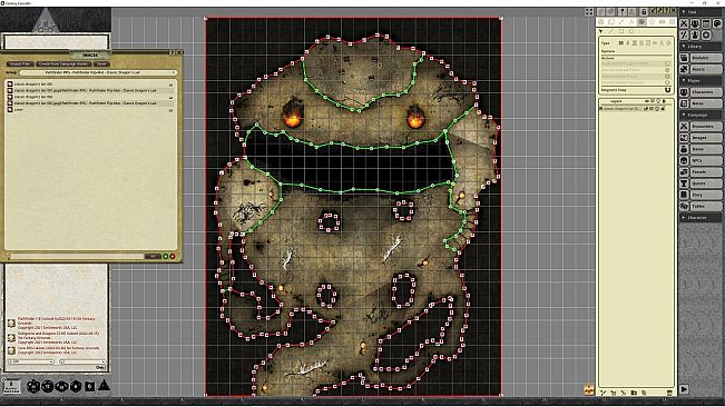 Fantasy Grounds - Pathfinder RPG - Pathfinder Flip-Mat - Classic Dragon's Lair