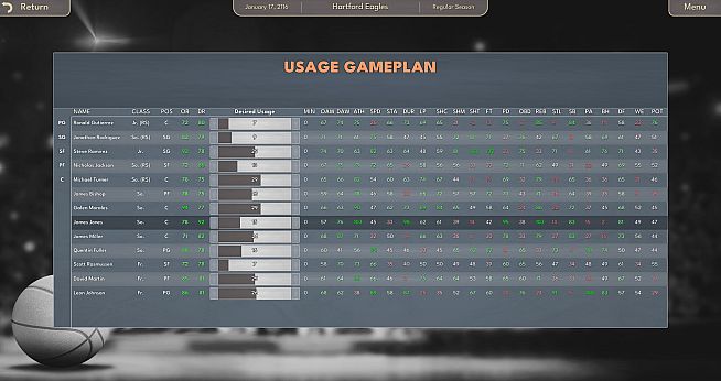 College Basketball Manager