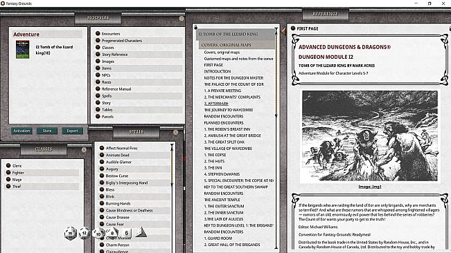 Fantasy Grounds - D&D Classics: I2 Tomb of the Lizard King (1E)