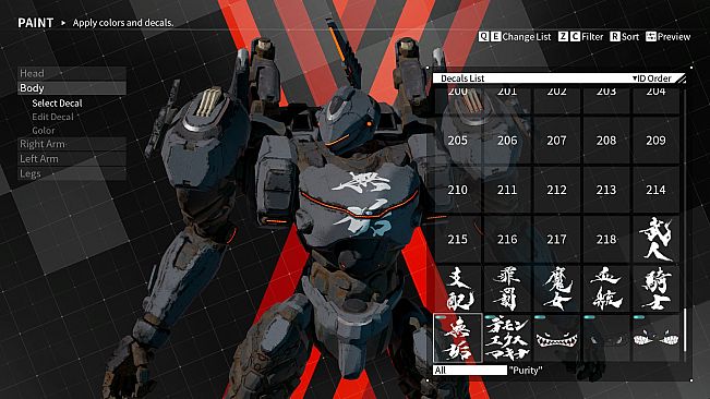 DAEMON X MACHINA - Arsenal Decals Bundle - The Brushstrokes of Souun Takeda